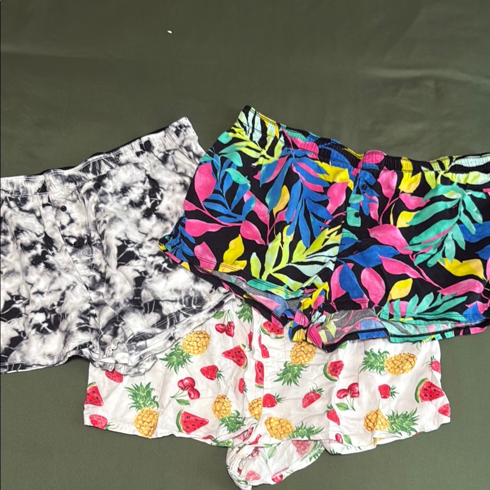 Colorful Patterned PJ Shorts Set